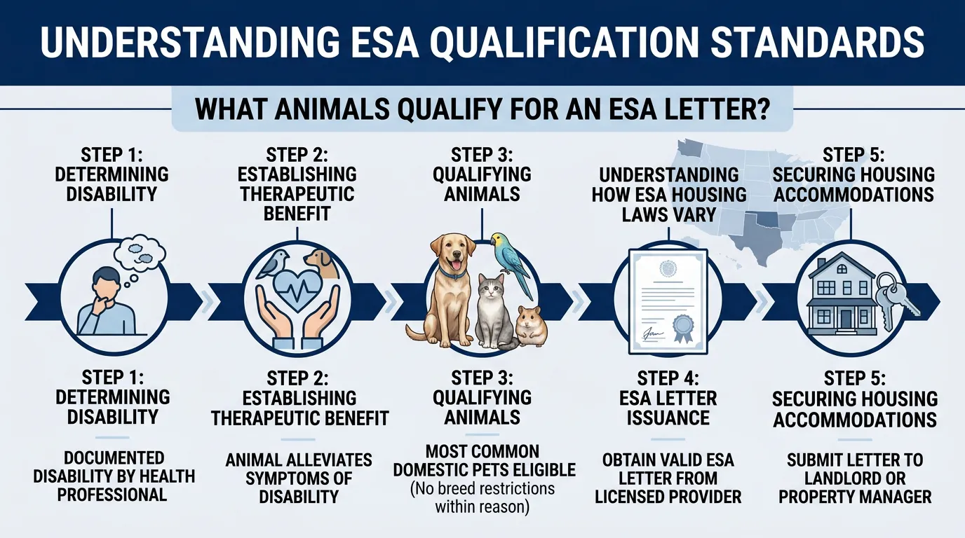 Infographic: Understanding ESA Qualification Standards - What animals qualify for an ESA letter?